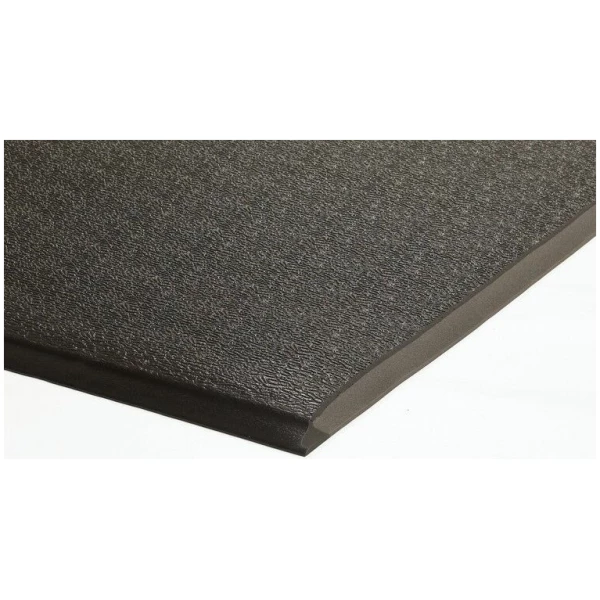 surecushionheavydutycloseuphires Floormat.com A comfortable anti-fatigue mat designed for dry areas. Manufactured using 1/2" PVC from heavy use areas. This mat has an 80 mil solid vinyl surface combined with a non-closed cell vinyl cushion back. Beveled on all sides for safety.