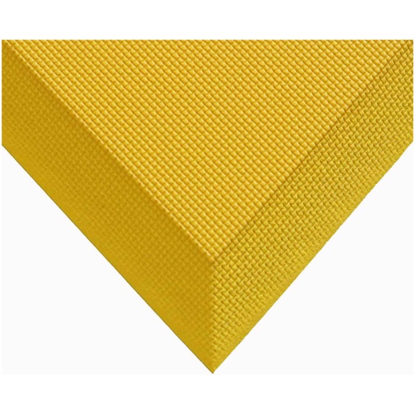 A yellow acoustic panel on a white background.