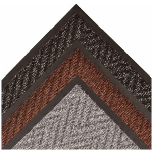 An image of an Arrow Trax™ floor mat with brown and black stripes.