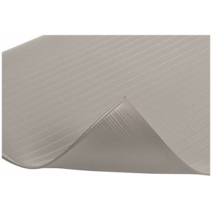 An image of a grey mat on a white background.