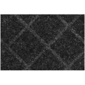 A close up of a black Commode Mat.