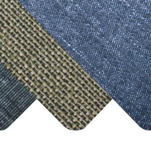 Three different Desk Chair Mat swatches with varying textures and colors.