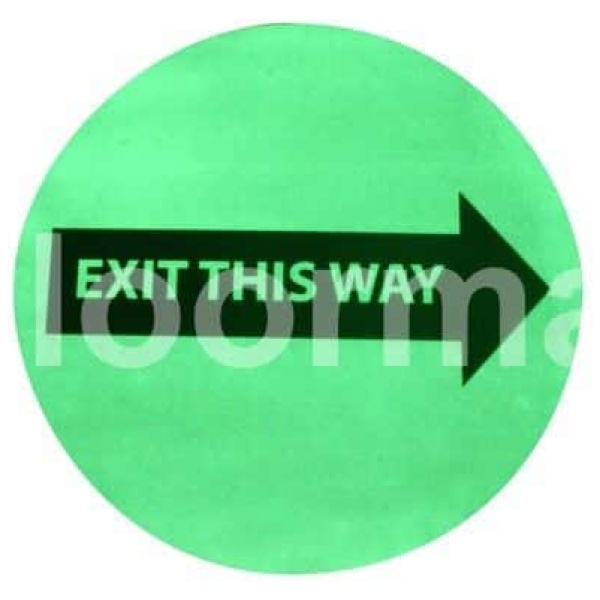 Exit this sign 17 Floormat.com Floormat.com warehouse signs are durable, self-adhesive signs constructed from industrial grade plastic. Intended for use in factory warehouses and buildings where restrictions and safety notifications need to be highlighted.