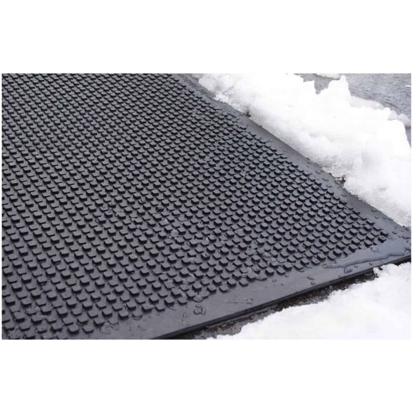 HOT blocks door landing mat Floormat.com Avoid the hazardous fall on the ice this winter! The HOT-blocks™ outdoor industrial heated mats have been designed for keeping stairs, doorways, handicapped ramps, walkways and alleyways safe and ice free!<b> </b>They are safe and secure from accidents due to slipping and falling. They melt snow and ice on contact. The HOT-blocks™ outdoor heated mats are designed to withstand harsh winter conditions. <b>(GFCI Power Cord not included.)</b> <ul> <li>These mats are Eco friendly, inter-connectable, and versatile.</li> <li>100% Virgin Rubber</li> <li>Dimensions: 36" L x 24" W x 0.31" H</li> <li>Weight: 18 lbs</li> </ul>