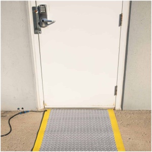 A snow melting floor mat with ProHeat technology.