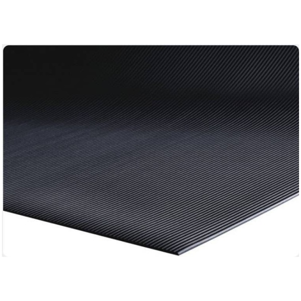 Sure Tread V Groove 1 Floormat.com This indoor mat features a chemical resistant, 1/8" thick solid vinyl composition. This mat provides protection for all types of floors from abuse due to chairs, tables and foot traffic surface. <ul> <li>Provides protection for all types of floors from abuse due to chairs, tables and foot traffic</li> <li>Great for walkways, inclines and ramps</li> <li>Can be rolled for easy storage</li> </ul>