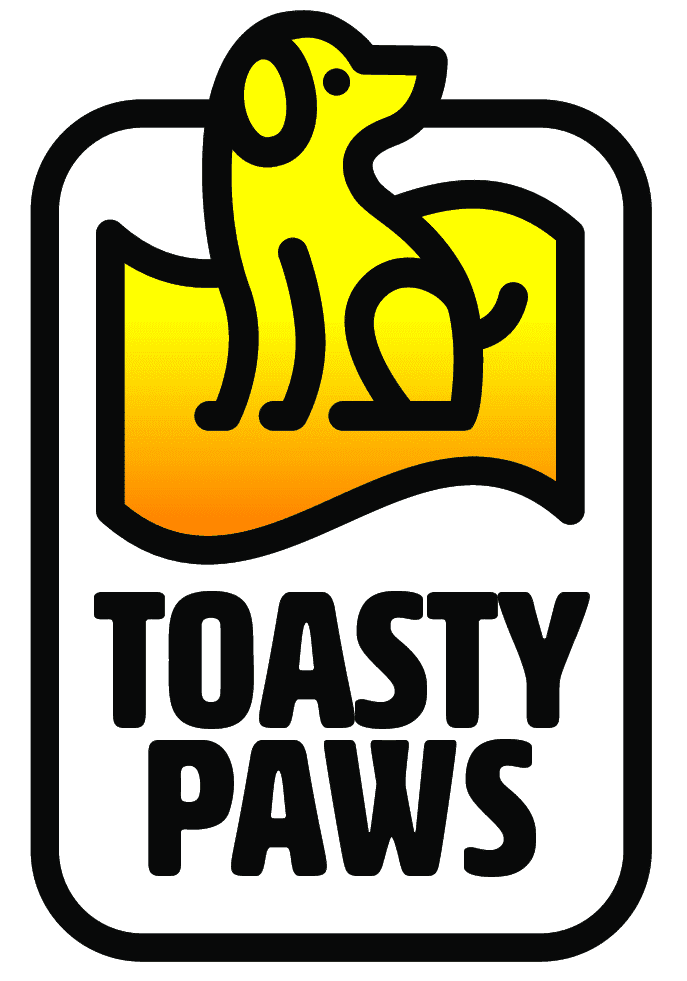 Toasty Paws logo on a white background.