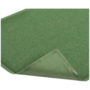 A green mat on a white background.