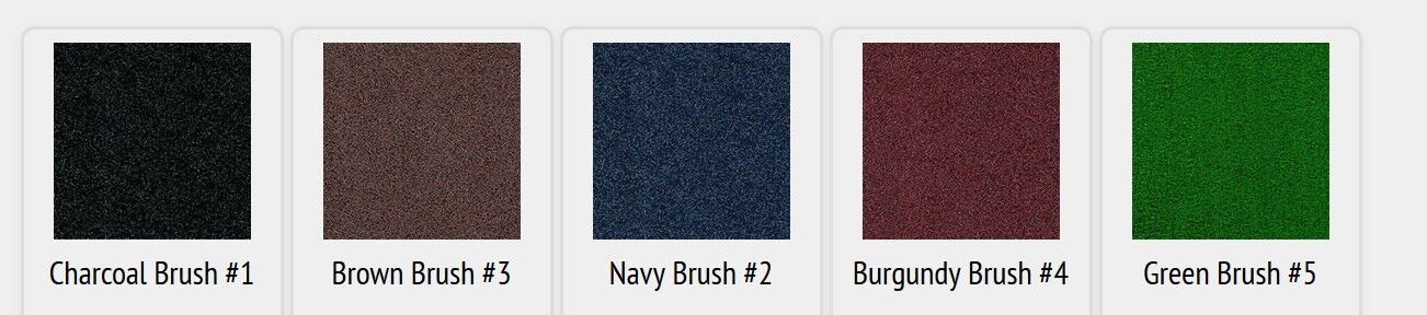 A variety of colorful Brush Hog Floor Mat options.