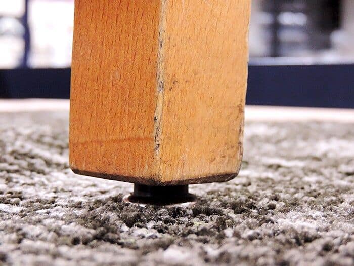 Chair glides for online concrete floors