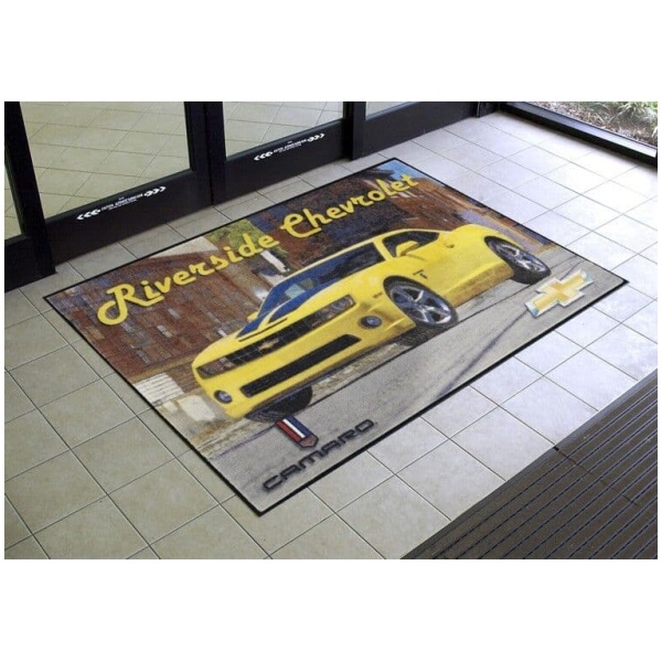 classic imp HD 1 Floormat.com Logos are printed onto carpet face; fine details, shading and 3-D images are achievable utilizing a state-of-the-art digital printer. <ul> <li>150 standard color options available. PMS color matching is available with an upcharge</li> <li>Available with cleated backing for placement on carpet or smooth backing for hard floor surfaces</li> <li>Heavy 32 oz/sq yd high twist, heat-set nylon face fabric</li> </ul>