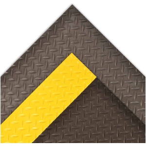 A Diamond SwitchBoard Matting floor mat with a black and yellow pattern.