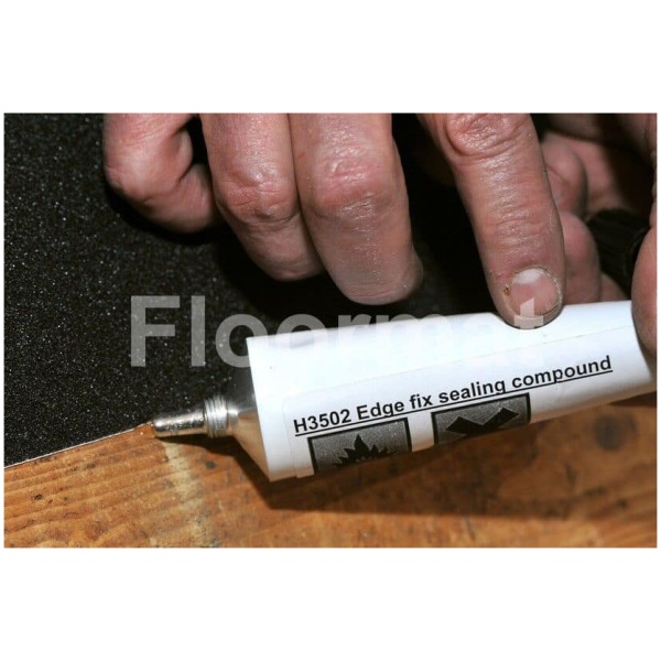 edge fix 2 Floormat.com For use in heavily traffic areas or where there might be a lot of impact at sharp angles (for example one of our non slip stair treads on a stair nosing with high heels impacting onto the sides) we recommend Edge Fix sealer.