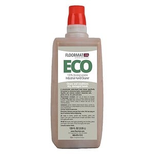 A bottle of eco floor cleaner on a white background, providing clean and eco-friendly solutions.