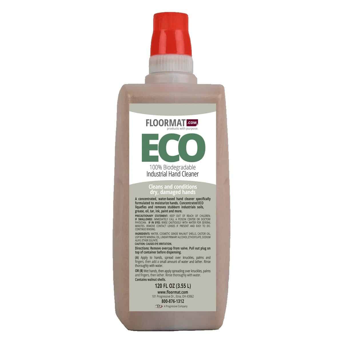 A bottle of eco floor cleaner on a white background, providing clean and eco-friendly solutions.