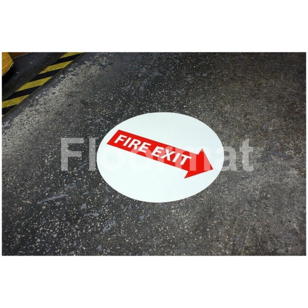 fm05 fire exit glow in the dark sign1 Floormat.com Floormat.com warehouse signs are durable, self-adhesive signs constructed from industrial grade plastic. Intended for use in factory warehouses and buildings where restrictions and safety notifications need to be highlighted.