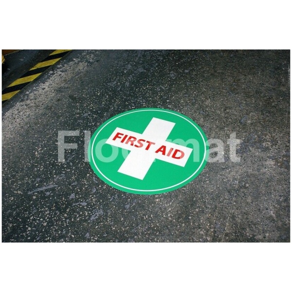 fm07 first aid sign day Floormat.com Floormat.com warehouse signs are durable, self-adhesive signs constructed from industrial grade plastic. Intended for use in factory warehouses and buildings where restrictions and safety notifications need to be highlighted.