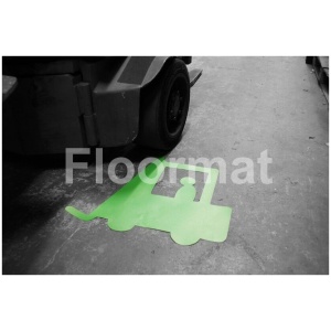 A Forklift Symbol Floor Markers marked floor mat.