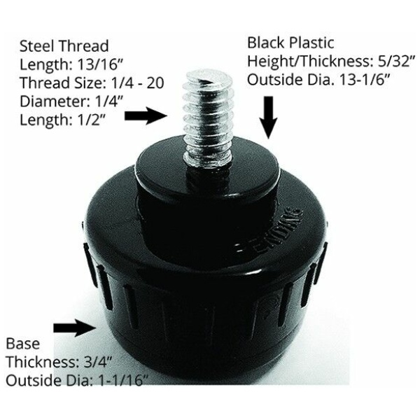 An image of a Glide Table Self Leveling threaded nut.