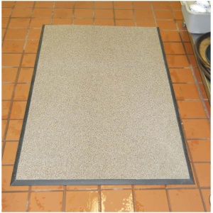 A kitchen floor with a Grip Rock Floor Mat.