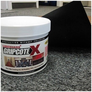 gripcote x Floormat.com This indoor/outdoor slip-resistant safety mat has a molded grip-surface that effectively scrapes tough dirt and grime off shoes and provides an excellent anti-slip surface. The mat is UV stable and available in a cleated backing. <ul> <li>Durable Nitrile Rubber construction</li> <li>Earth-friendly with 20% recycled rubber content</li> <li>Recommended for use in locker rooms, outside of entrances and grocery store produce areas</li> </ul>