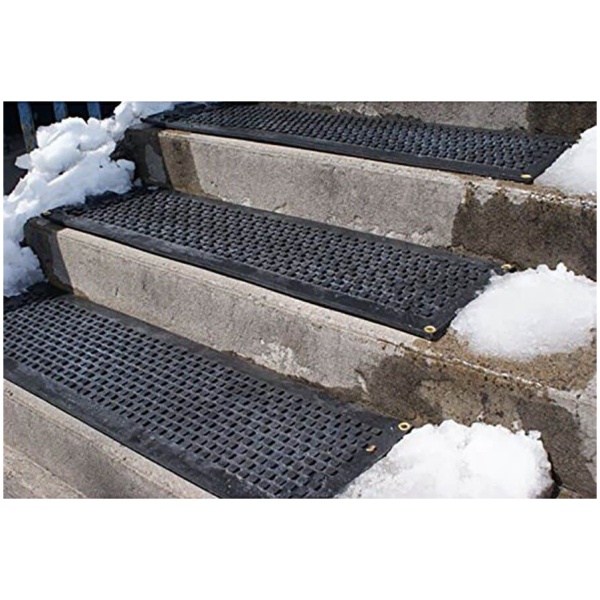 hot blocks stair tread 01 Floormat.com <h1 style="text-align: center;">Temporarily Unavailable</h1> Outdoor heated mats and heated stair treads melt snow & ice for safe footing without shoveling or chemicals. <b>(GFCI Power Cord not included.)</b> <ul> <li>GFCI Power Unit can connect up to 10 stair tread mats or 5 doormats or 4 walkway mats or any combination thereof, up to 15 amps.</li> <li>GFCI Power Unit Not Included</li> </ul> <h2>Residential Snow Melting Mats and Stair Treads for Safer Homes</h2> <strong>These heated mats prevent snow and ice accumulation on walkways and stairs around your home</strong>. Made of customized thermoplastic materials, the mats are portable and can be left outside for the entire winter season. Our heated mats will generate heat to melt snow at a rate of 2" per hour leaving your pathway to the home clean and clear 24/7. <strong>The Residential Heated Walkway Mat and Heated Stair Mat</strong> can be used independently or interconnected with one another to create a continuous system of snow melting mats. With the mats' built in watertight connector cables, you can Mix and Match walkway and stair mats to create your perfect snow melting solution - all on a single plug! <b>Heated Walkway Mats & Heated Stair Tread Mats</b> Payments are processed on a secure server. <h3>Customer Testimonials</h3> <div> "We love our heated stair mats. They are working great during this cold Michigan winter." - Craig, Lansing, MI "This is the best purchase I have made on a New product in ages! It performs better than I could believe! The safety advantage is outstanding. We get a lot of snow and this product kept up with Mother Nature wonderfully. I would give it 5 stars out of 5!" - Lexy, Alpine, NJ "Purchased two about a month ago for my uncovered porch and deck. First tested by putting on deck with several inches of snow; the area was DRY in the morning! Have kept mat on front porch and it has handled more than the 2 inches of snow per hour stated! And we have had plenty--16 inches in one week!" - Gwen, Batavia, IL "I live in the Central Rockies and we've gotten 2-3' snowfalls at a time and this mat has kept the entryway clear and dry, including some subzero nights. Really worth the price. It has prevented the usual accumulation of ice and snow in this area that can prevent opening the door, and it reduces the amount of snow that gets tracked indoors." - Fred, CO "I should have purchased this heated door mat years ago and saved myself some headaches ... and potential falls. I would recommend the manufacturer use a timer to shut the mat off. Other then that. A great idea." - Scott, Hammond, IN "The stair treads have worked wonderfully for me here in Massachusetts. The construction is solid and sturdy and the snow was never a problem." - Dennis, Brockton, MA "As soon as the heated mat arrived that afternoon I placed it on top of the ice and by the evening it had melted all the ice. We are very pleased with how it keeps all snow and ice away from this area. I'm ordering another set for our front door." - Kris, Greenwood, IN </div>