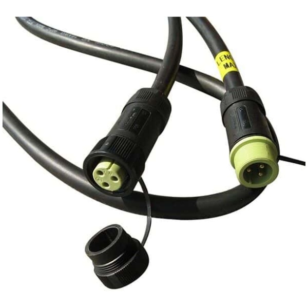 A black and green cable with two connectors.