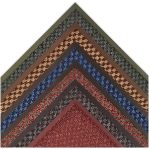 A set of four houndstooth rugs on a white background, perfect for those with a Preference for classic patterns.