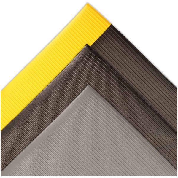 A pair of Razorback Dyna Shield Floor Mats in yellow and grey rubber.