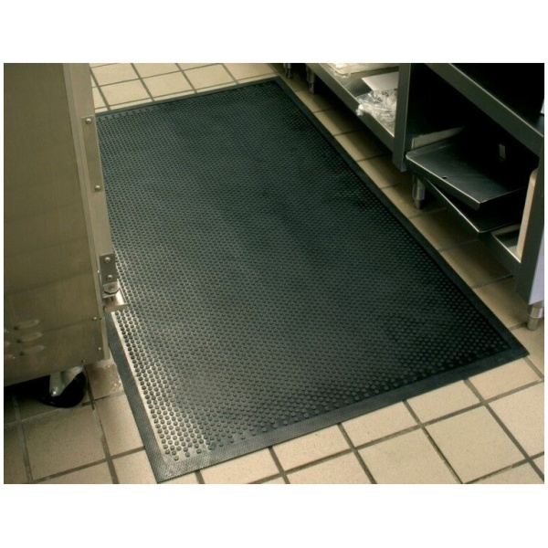 safety scrape 2 Floormat.com This indoor/outdoor slip-resistant safety mat has a molded grip-surface that effectively scrapes tough dirt and grime off shoes and provides an excellent anti-slip surface. The mat is UV stable and available in a cleated backing. <ul> <li>Durable Nitrile Rubber construction</li> <li>Earth-friendly with 20% recycled rubber content</li> <li>Recommended for use in locker rooms, outside of entrances and grocery store produce areas</li> </ul>