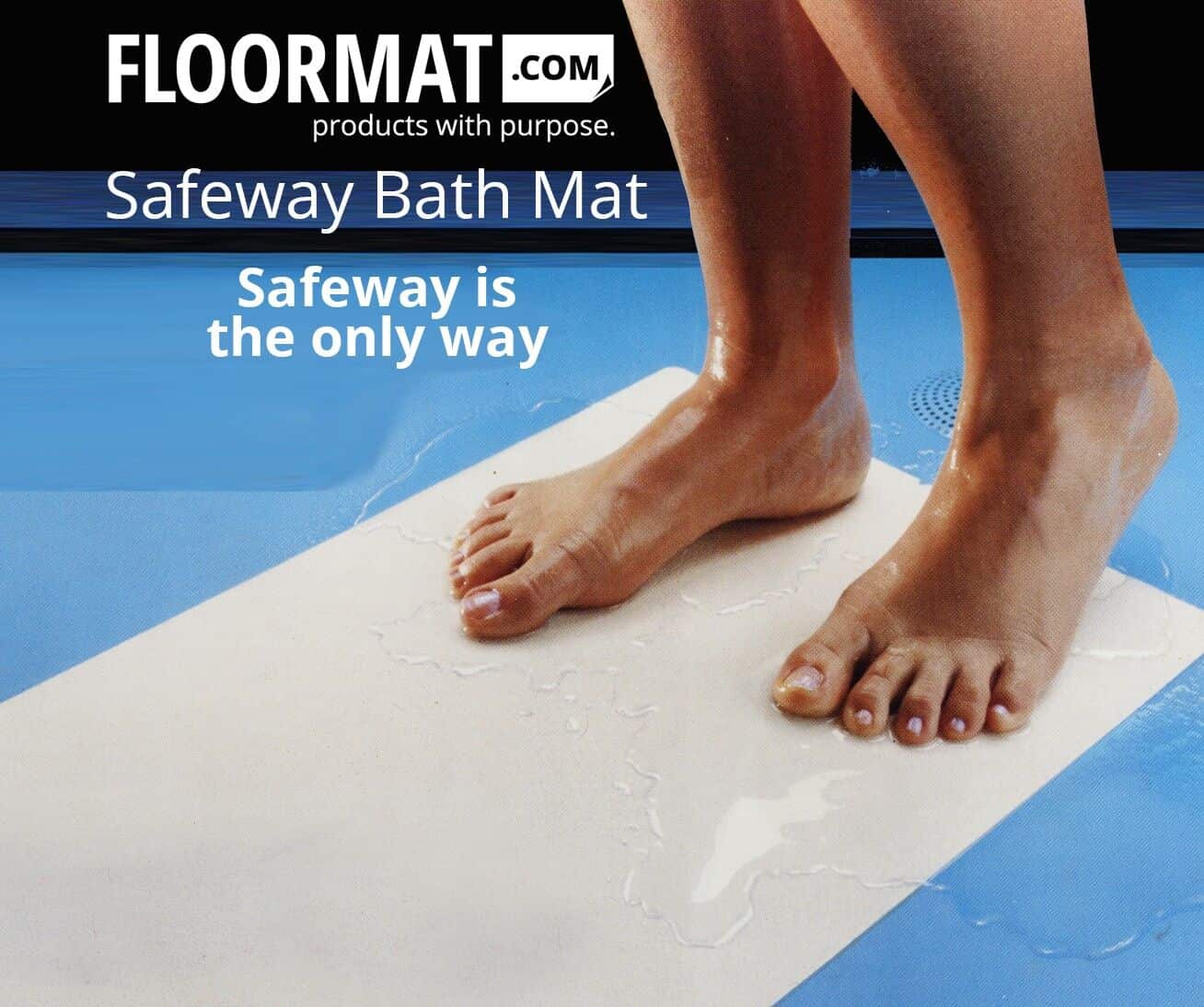 Bathroom upgrade tips: Introduce floormat safety bath mat.