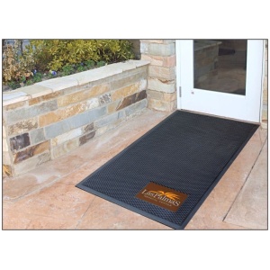 A Super Scrape Signature Logo floor mat.