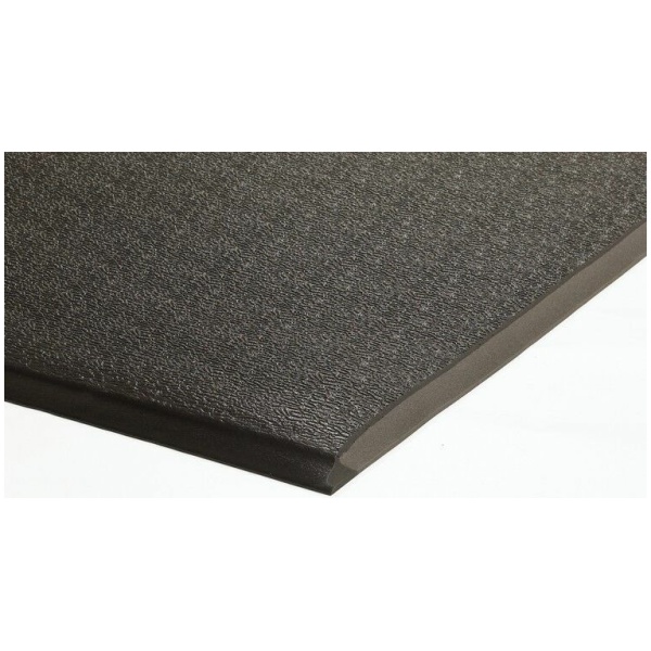 surecushionheavydutycloseuphires Floormat.com A comfortable anti-fatigue mat designed for dry areas. Manufactured using 1/2" PVC from heavy use areas. This mat has an 80 mil solid vinyl surface combined with a non-closed cell vinyl cushion back. Beveled on all sides for safety.