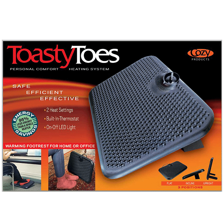 Toasty Toes Footrest, Heated Floor Mats