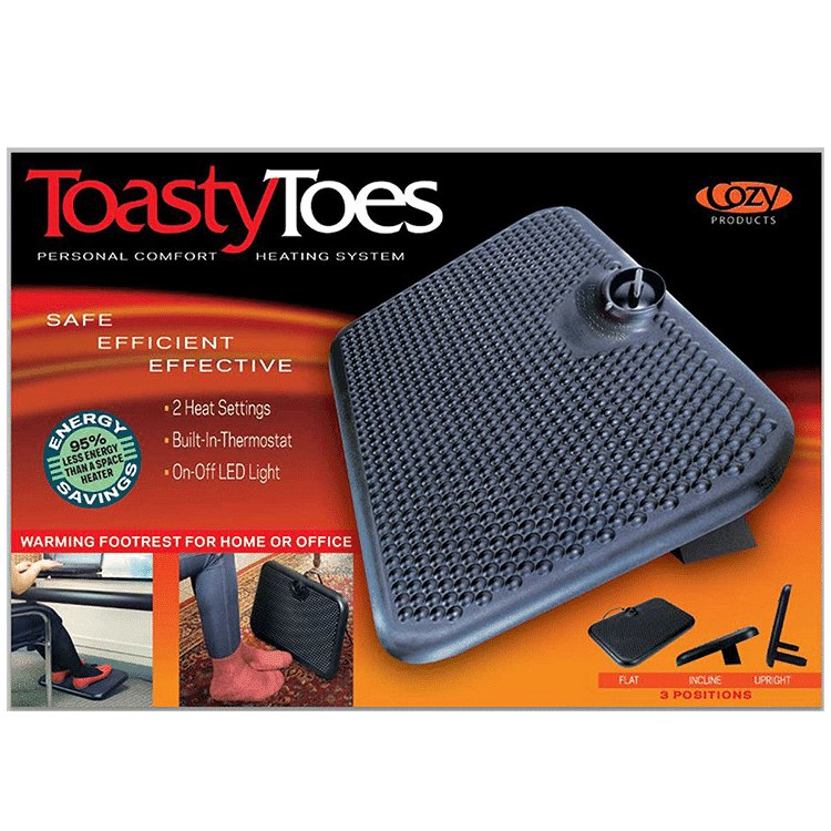 Toasty Toes Ergonomic Heated Foot Rest