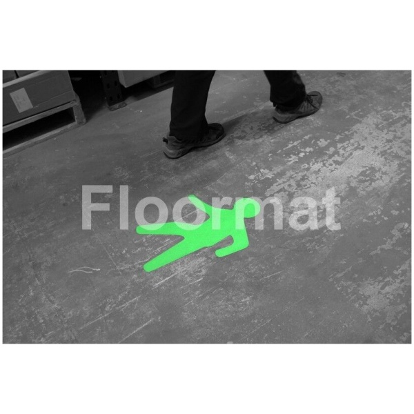 walking man situ bw Floormat.com Floormat.com warehouse markers are durable, self-adhesive signs constructed from industrial grade plastic. Intended for use in factory warehouses and buildings where restrictions and safety notifications need to be highlighted.