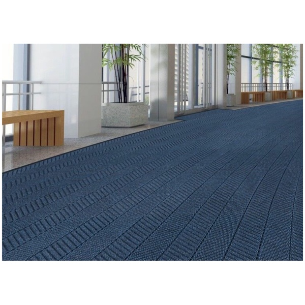 waterhog echo elite 1 Floormat.com Waterhog mats are constructed with a 100% post consumer recycled P.E.T. polyester fiber system. The herringbone pattern complements Waterhog Eco Elite Roll Goods. <ul> <li>30 oz. sq/yd 100% post consumer recycled PET fabric from plastic bottles</li> <li>3/8” thick bi-level surface effectively removes and stores dirt and moisture beneath shoe level between cleanings</li> <li>Unique “Water Dam” allows the Waterhog mat to hold up to 1 1/2 gallons of water per sq yard</li> </ul>
